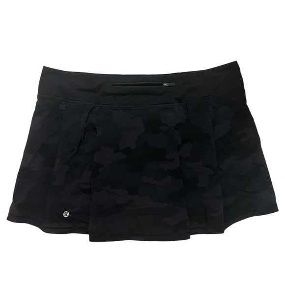 Lululemon Pace Rival Mid Rise Skirt *Tall - Camo/Black SZ 12 - Picture 4 of 7